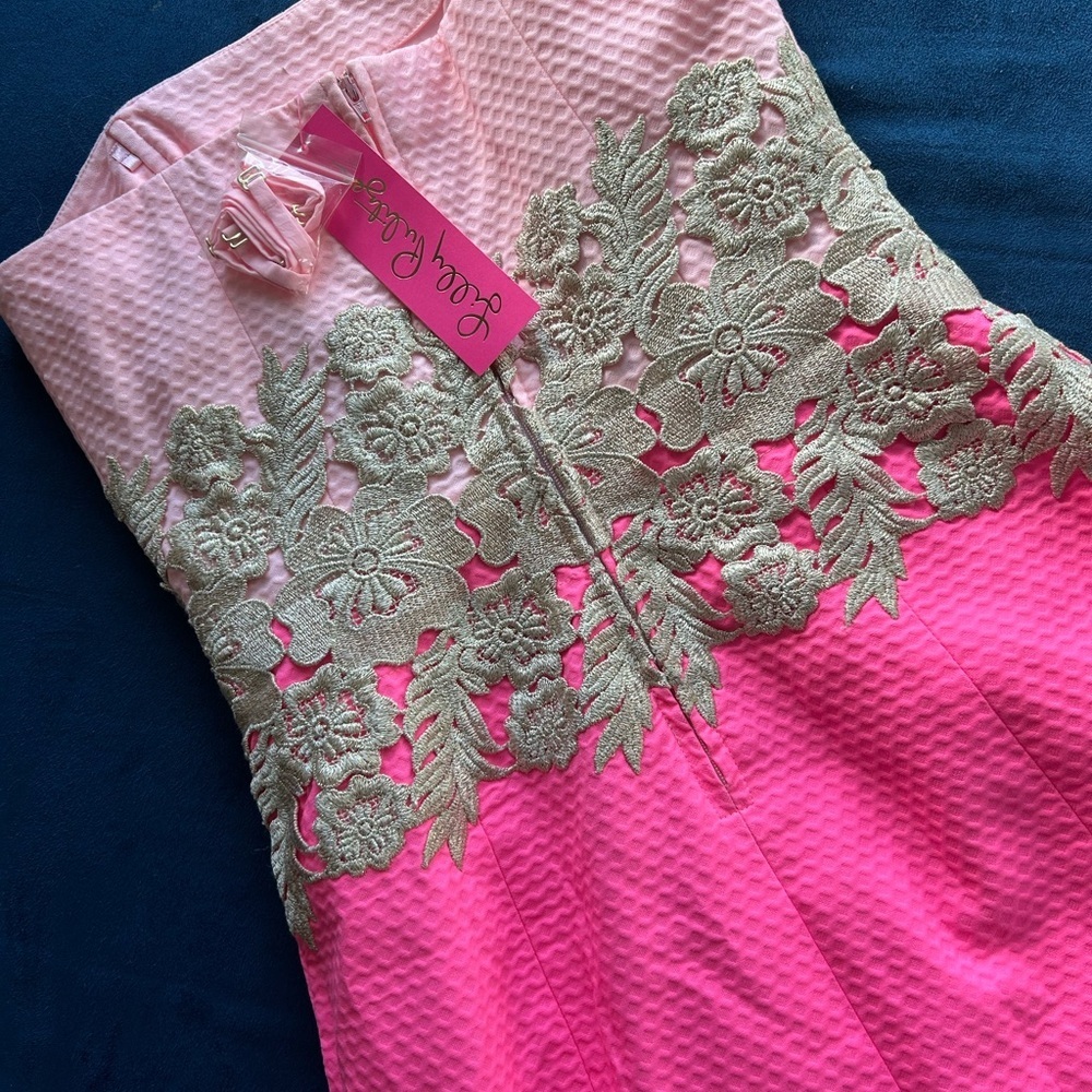 Lilly Pulitzer Pink and White Mini Dress - Picture 9 of 12